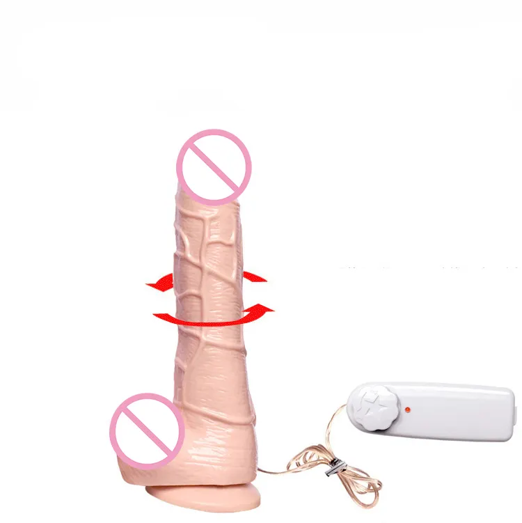 Weiches großes Silikon großer realistischer Penis Saugnapf Gummi Penis Tube Sexspielzeug Shop schwingender Vibrations dildo