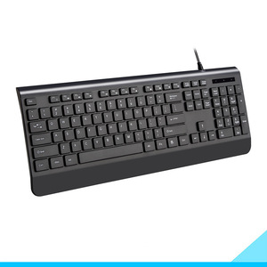USB Wired <strong>Multimedia</strong> Industrial <strong>Keyboard</strong> with Large Hand Rest Chocolate Keycap for Office or Home Use New Product - Product Image 4