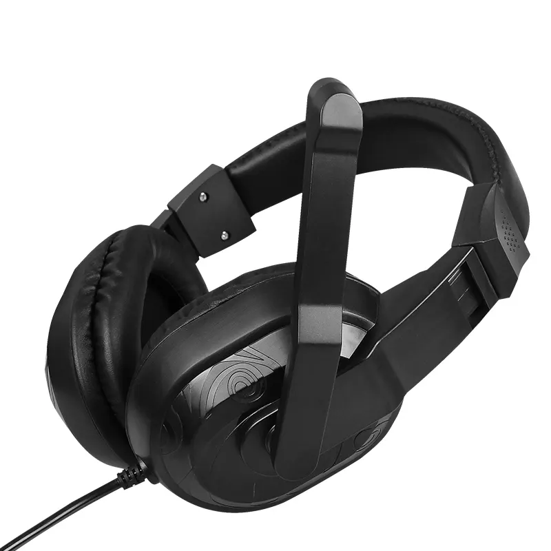 Auriculares estéreo para juegos de ordenador, cascos con luz LED RGB y cable sobre la oreja para juegos de PC