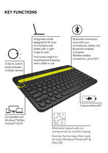 Popular Logitech K480 Wireless Multi-device <strong>keyboard</strong> for Windows pc pad Laptop phone <strong>keyboard</strong> <strong>computer</strong> laprop <strong>use</strong>