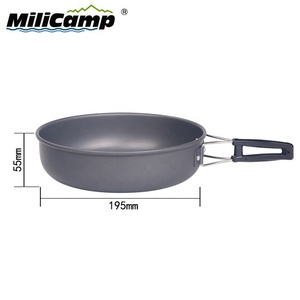 Açık 3-4 kişi sert anodize alüminyum pişirme seti kamp <span class=keywords><strong>CookSet</strong></span> seyahat pişirme seti