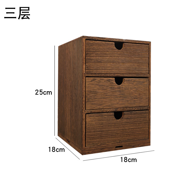 Three-drawer storage box