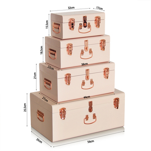 4 Set bagaj kutusu depolama dekoratif Metal depolama kutusu gövde kilitleri ve kolları - Product Image 2