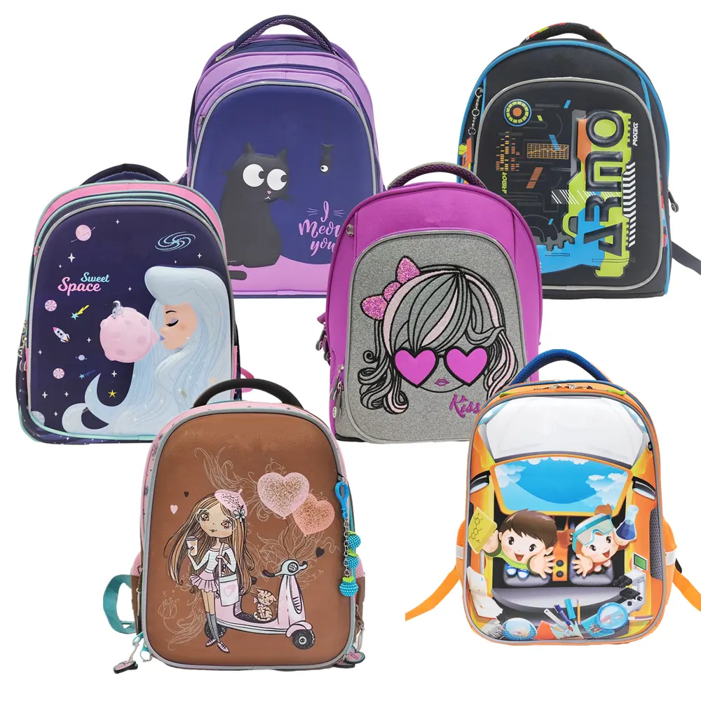 Super cute children's school bags waterproof cartoon bookbag kids backpack for boy or girl