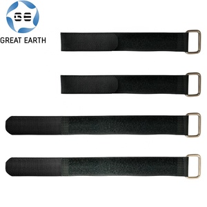 可调钩环带紧固件带金属扣的可定制钩环电缆扎带 - Product Image 4