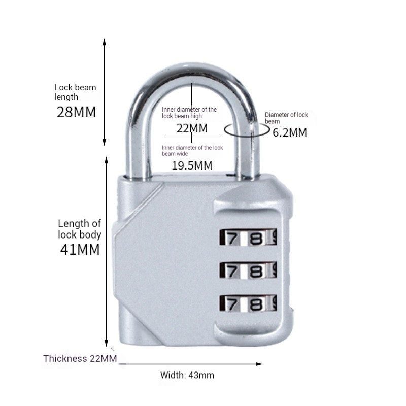 Three digit password large