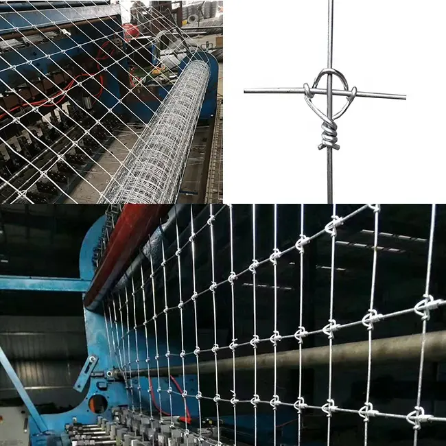 HTKCustomized High Tensile Galvanized 6ft7ft 100m Livestock Hinge Joint Fence Farm Cattle Fence Panels/electric fence for cattle