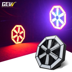 Gevv ไฟแบ็คดรอปฉากหลังติดล้อพัดลม3-in-1, พัดลม RGB ไฟ LED พื้นหลังติดผนังไฟหมุนได้พัดลมสำหรับดิสโก้คลับปาร์ตี้ - Product Image 2
