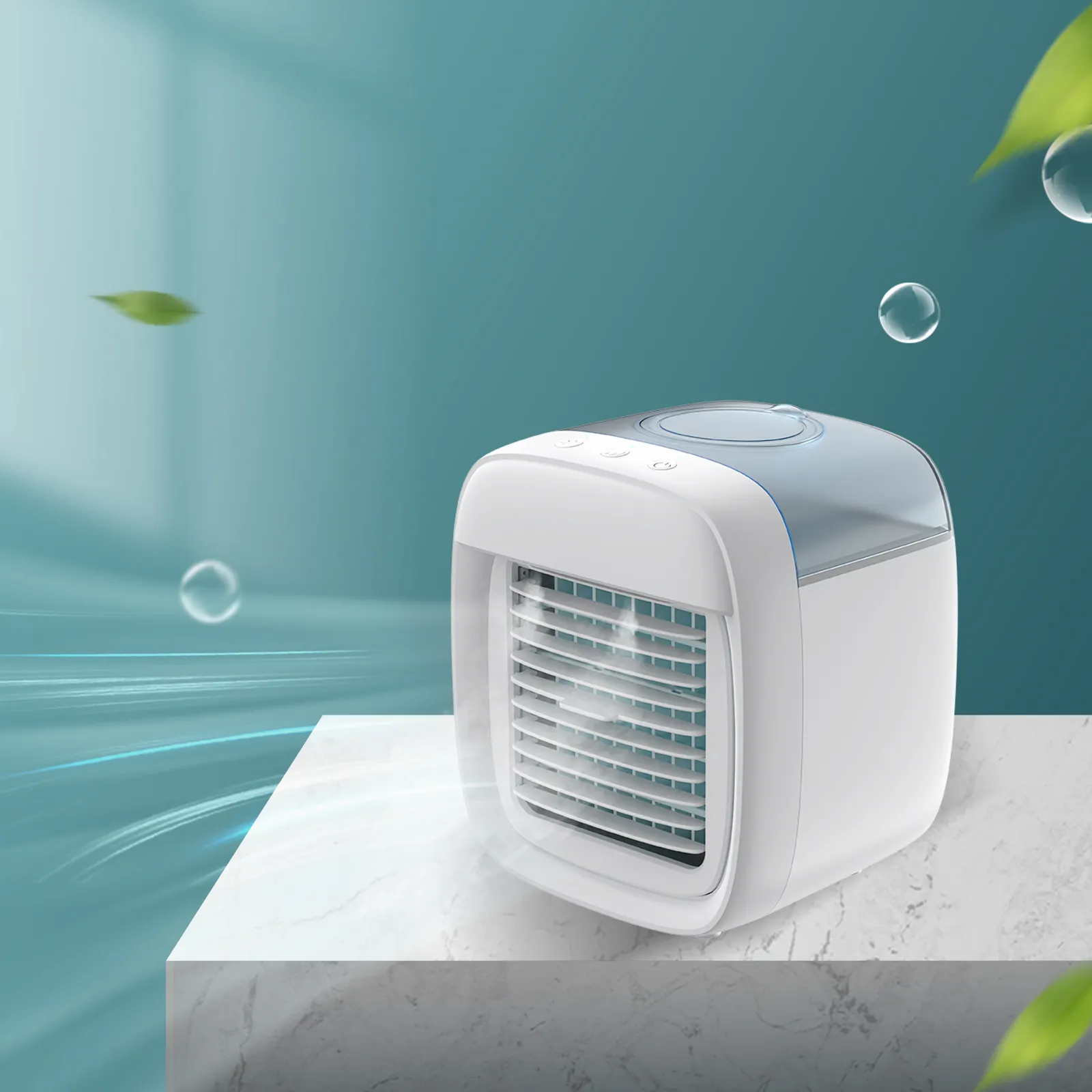 Enfriador de aire para habitación de verano, humidificador con tanque de agua de gran uso