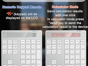 Custom Wireless <strong>Keyboard</strong> Small Numpad Calculator Compact bluetooth Keypad with Display Calculator Function <strong>Keyboard</strong> - Product Image 4