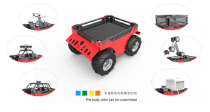 Gelişmiş Off Road küçük UGV şasi Robot platformu bağımsız süspansiyon özelleştirilmiş programlanabilir 4 tekerlekler düz UGV araç - Product Image 2