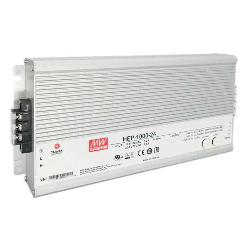 Driver de potência constante 1000 W HEP-1000-24/48/100 V com fonte de alimentação comutada PFC LED