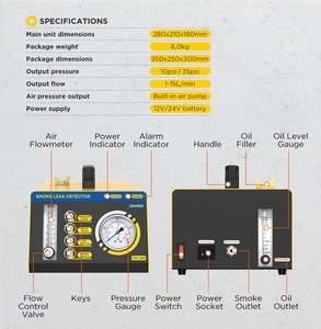 AUTOOL-generador de humo SDT208 para coche, probador de fugas de tuberías, Detector EVAP, modo de aire, sistema de refrigeración de escape - Product Image 5