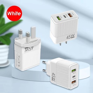 45W PD Fast Charger EU US UK Type-c 2 <strong>USB</strong> Port <strong>Multiple</strong> <strong>Output</strong> <strong>Adapter</strong> Mobile Phone Travel Wall Charger for Mobile Phone - Product Image 2