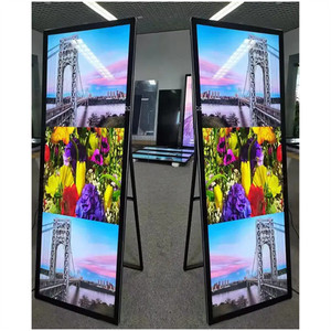 Foldable Portable Digital Signage Standalone/ <strong>Network</strong> E-Poster Moveable <strong>LCD</strong> Advertising <strong>Display</strong> for Store/ Show Window <strong>Display</strong>