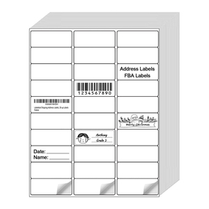 Self <strong>Adhesive</strong> A4 30 <strong>up</strong> 45 <strong>up</strong> Labels 1 X 2 5/8 Sheets 8.5x11&quot; Shipping Sticker Barcode FBA Sku Return Address Labels - Product Image 5
