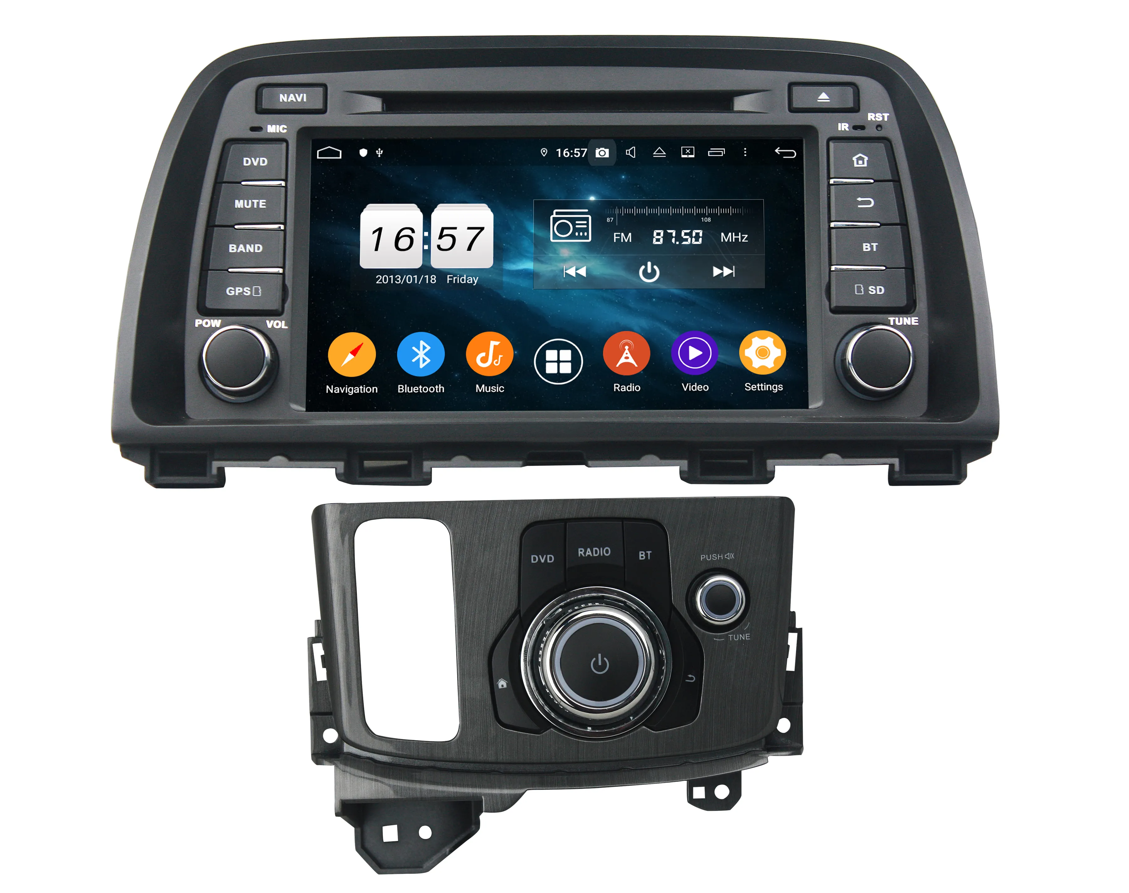 KD-8236 Android 10.0 Hệ Thống 8 Inch Xe Stereo Dvd Player PX5 Octa Lõi 4 Gam 32/64GB Cho Mazda CX-5 2013 2014