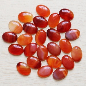 Toptan 18x25mm doğal kırmızı oniks akik taşı oval düz geri taş cabochon takı aksesuarları
