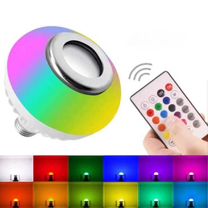 Akıllı ev aydınlatma uzaktan kumanda renkli LED ampul AC 85-260V 9W ses aktif müzikli ışık ampul parti olay tatil aydınlatma - Product Image 2