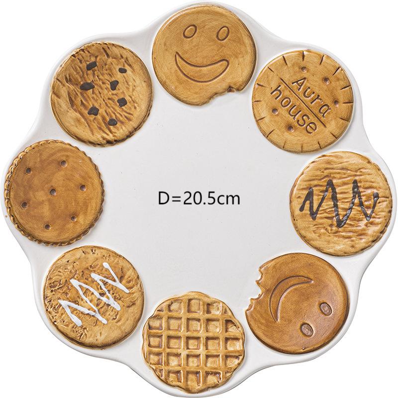 Brown cookie plate