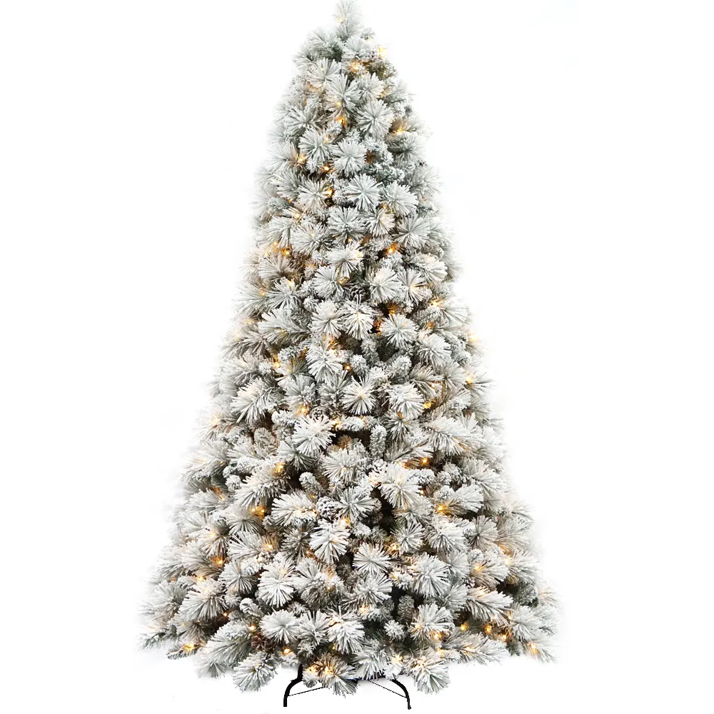 Novo Estilo de Neve Artificial Pinheiro De Natal Com LED