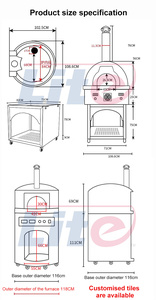 <strong>New</strong> Look Outdoor Turning Pizza <strong>Oven</strong> <strong>Gas</strong> Pizza <strong>Oven</strong> with Pizza Stone