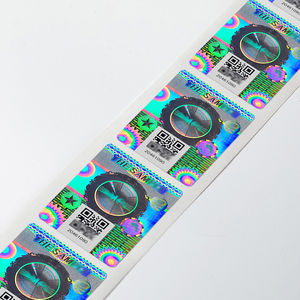 Custom Void Hologram Sticker Destructible Film Product <strong>Verification</strong> QR <strong>Code</strong> Holographic Label - Product Image 2