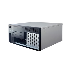 Industrial 1U PSU Flex PC Desktop Server Chasis Montado en la pared con placa base ATX Sistema operativo Linux Monitor de computadora Stock
