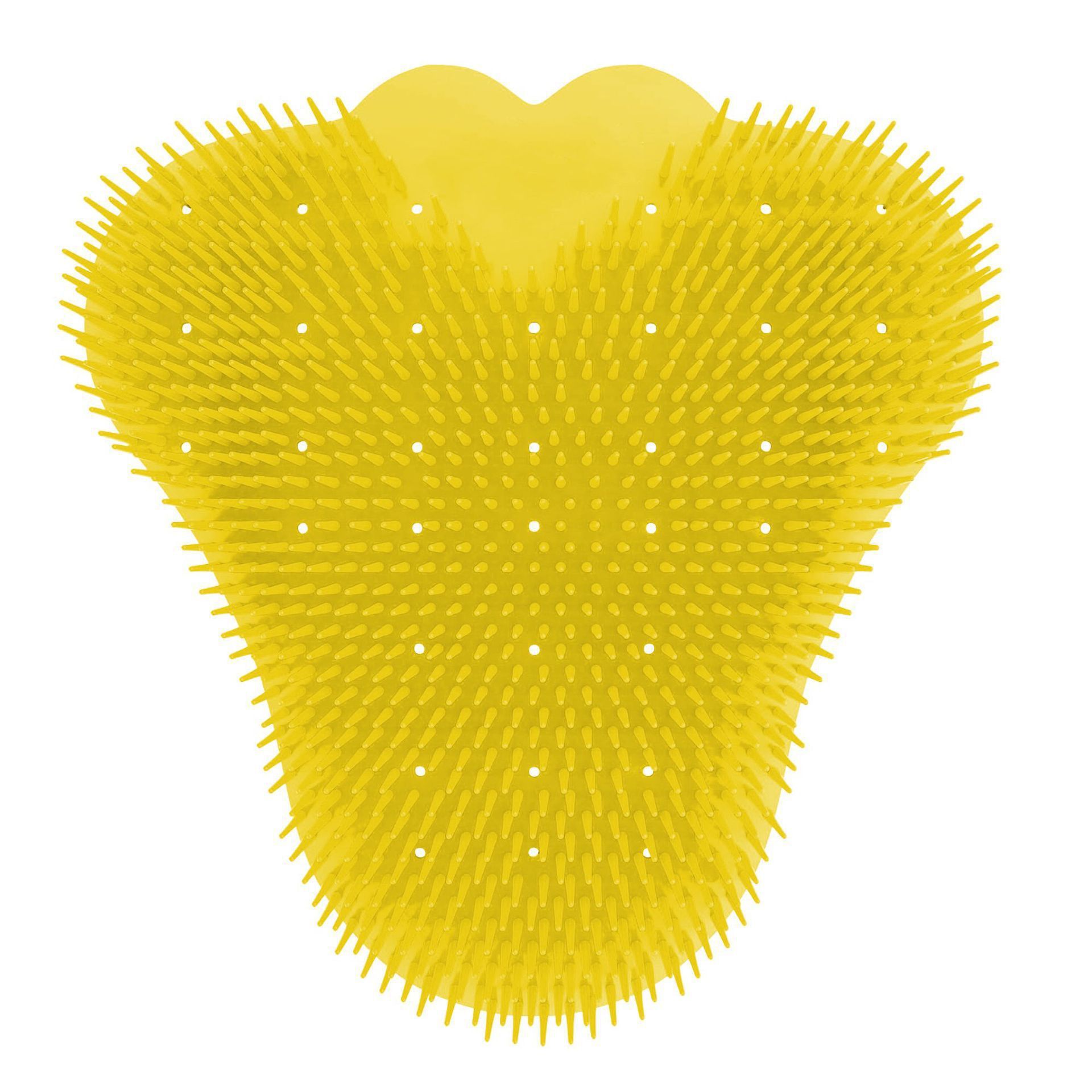 Cepillo triangular de cerdas amarillo limón.