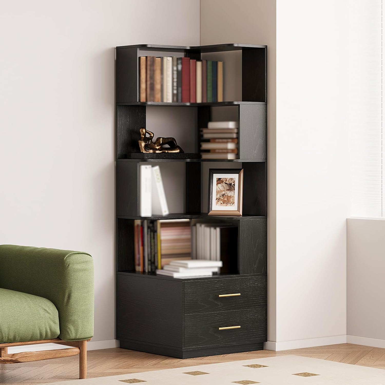 Bibliothèque à coins noirs