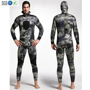 Tùy chỉnh 3mm 5mm Neoprene trùm đầu dài tay áo lặn phù hợp với người đàn ông ngụy trang spearfishing Wetsuit cho câu cá kayak - Product Image 4