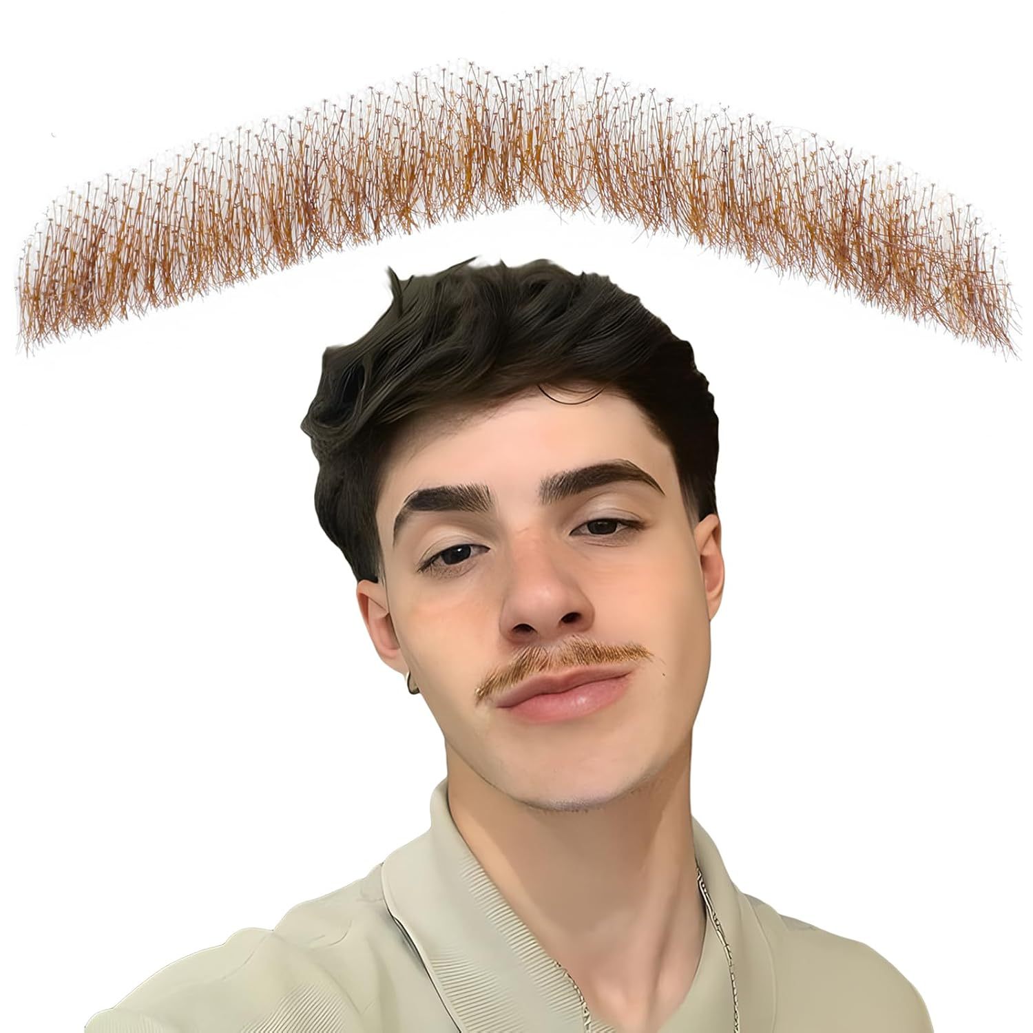Brown fake mustache 1-2