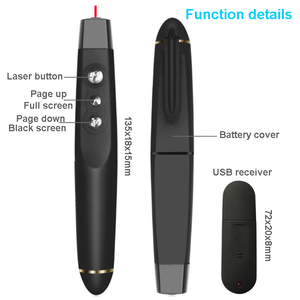 Wireless Power Point Presenter Laserpointer mit roten Laserpointern Stift RF Fernbedienung USB Powerpoint PPT Präsentation spunkt - Product Image 4