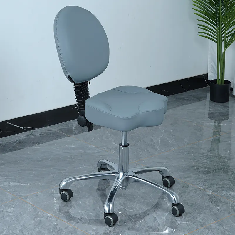 Fogão técnico de couro sintético, moderno preço baixo, pedicure confortável, para trabalhadores com rodas, cadeira mestre