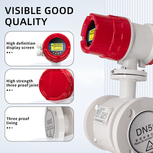 เครื่องวัดการไหลของน้ำเสีย DN65แบบบูรณาการแบบปกติที่มีการบุ PTFE DN50อัจฉริยะน้ำมันแม่เหล็กไฟฟ้าขนาดกลาง - Product Image 4