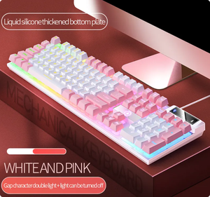 Tasti 104 da gioco tastiera cablata con tastiera colore retroilluminata sensazione meccanica periferiche per Computer E-sport per Laptop Desktop - Product Image 3