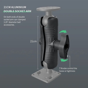 360 Degree Tv <strong>Mounts</strong> Vesa 100x100 Monitor Adapter <strong>2</strong>.25'' square Ball Car Truck Mounted Computer Holder Monitor Arm Vesa for Ram - Product Image 5