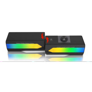 Barra de sonido multimedia colorida LED 2 en 1 desmontable 2.0CH RGB Gaming PC ordenador altavoz barra de sonido con cable - Product Image 3