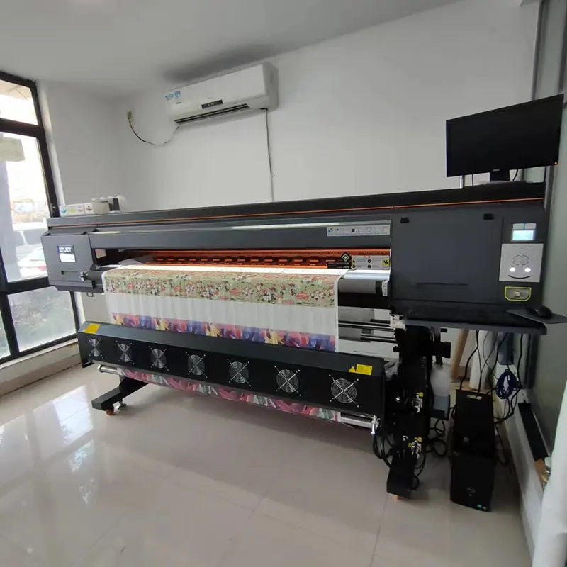 Pressa a caldo utilizzata nell'industria dell'abbigliamento CMYK inchiostro bianco per stampante roll to roll stampante a sublimazione di grande formato