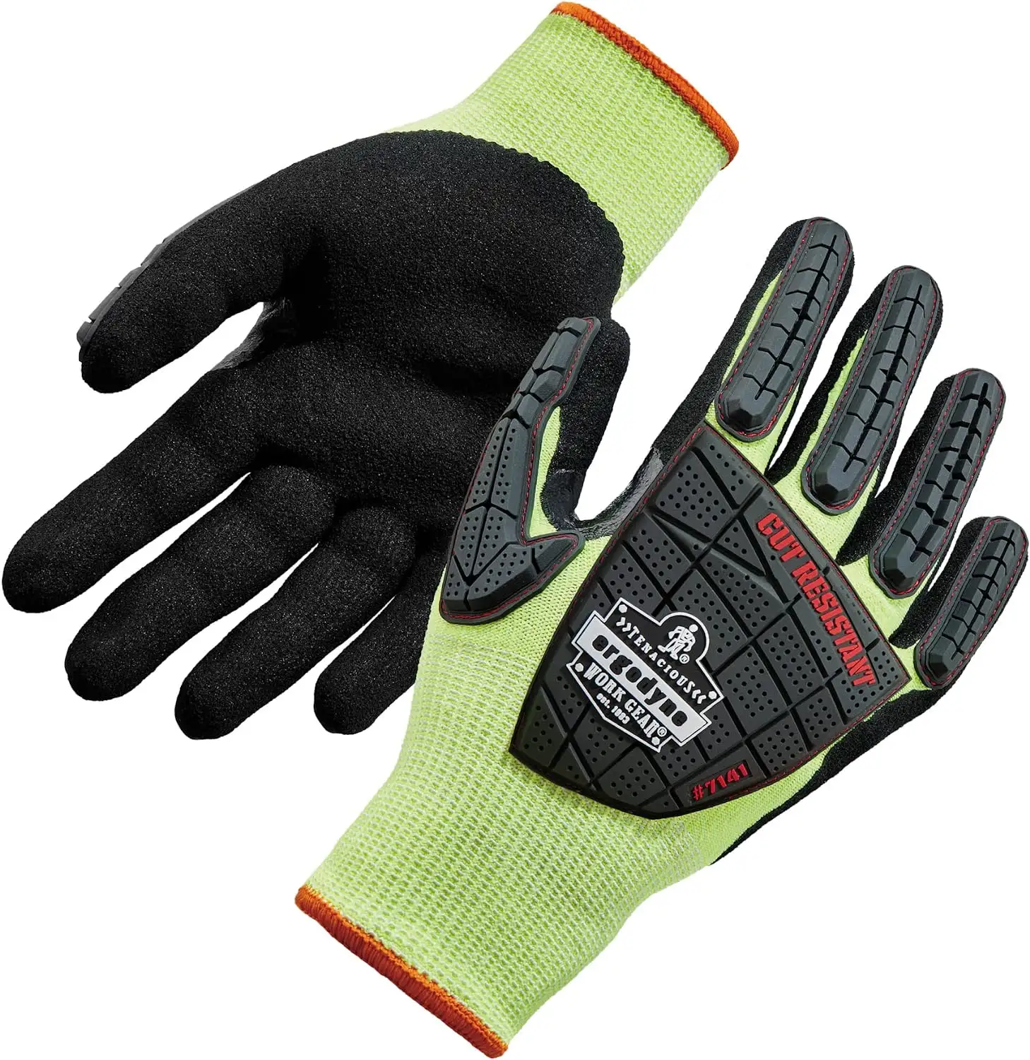 Guantes de trabajo mecánicos para hombre, protectores de manos antivibración, SBR, TPR, de impacto