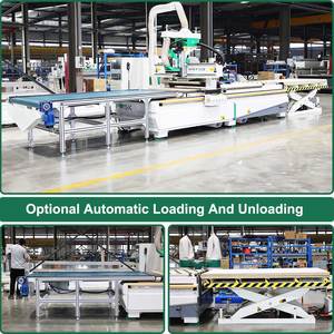 Enrutador CNC de anidación 1325 automático para carpintería con función de etiquetado y sistema de descarga de carga para muebles de Panel de gabinetes - Product Image 5