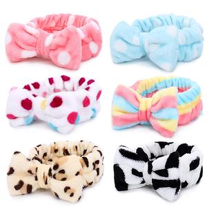 אופנה נשים אופנה carol רך bowknot שיער רצועת שיער אלסטי איפור קוסמטי אמבטיה
