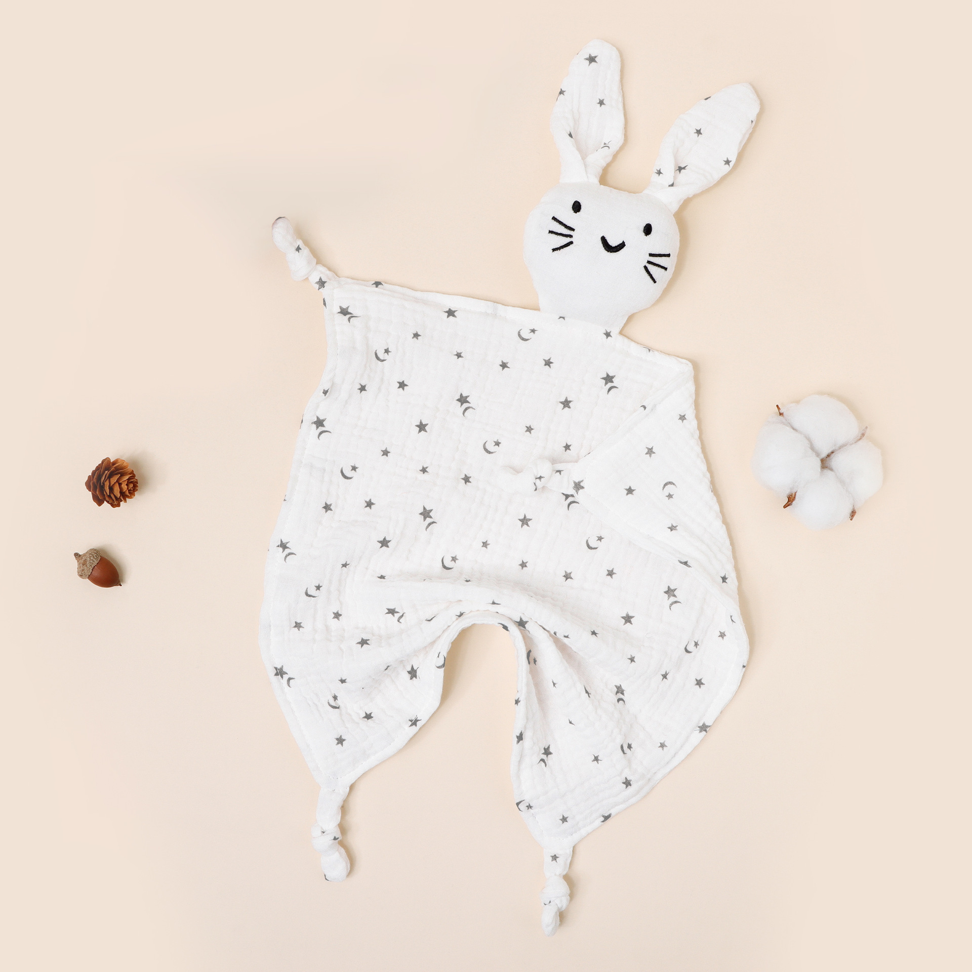Blanco con estrella y luna.