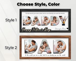 Hình ảnh cá nhân trang trí mảng bám & khung hình bằng gỗ-Quà Tặng tùy chỉnh cho cha, bà vào ngày sinh nhật của cha - Product Image 5