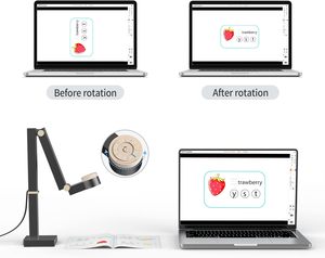 CZUR Fancy S Pro 4K USB Document Camera &amp; 12MP Webcam with LED Light and Mic, up to 60fps, Auto Focus, for Remote Teaching, Live - Product Image 5
