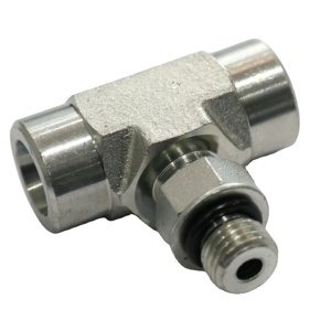 Giả mạo Công Đoàn giảm tốc Bộ chuyển đổi thủy lực Nam Nữ O-ring Ông Chủ Orb cho nữ O-ring Ông Chủ Phụ kiện ống Tee 6832 nwo Nut máy giặt - Product Image 1