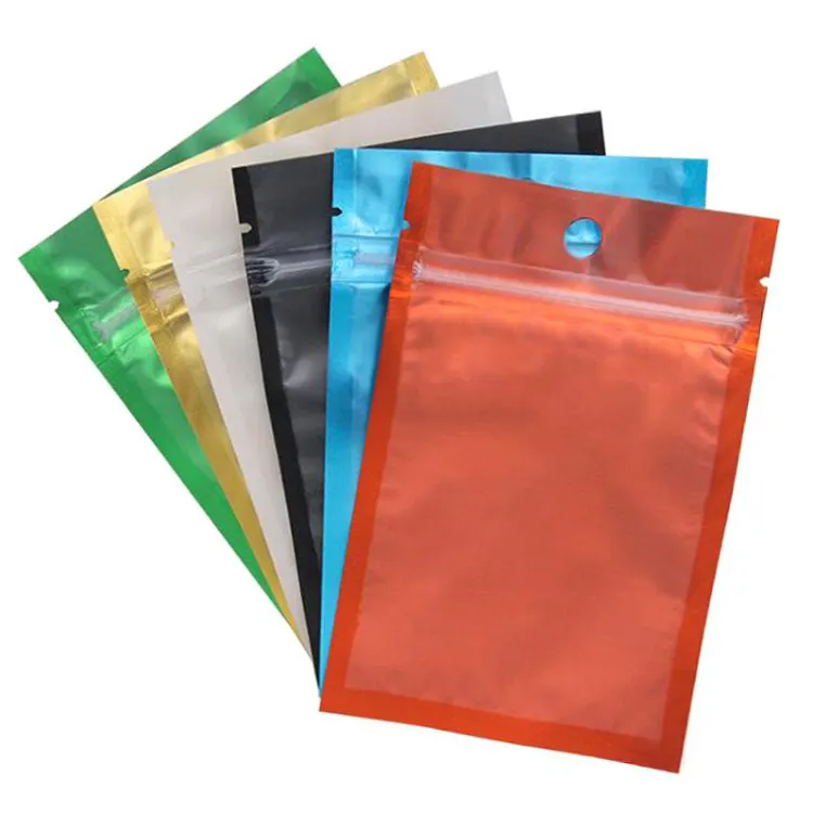 Sacchetti di alluminio con cerniera sacchetti di Mylar da 3.5g per sacchetto di plastica per la conservazione dei fagioli con tacca a strappo