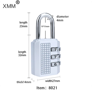 XMM Factory Direct Supply Small Digital Combination Lock with 3 Number <strong>Codes</strong> High <strong>Security</strong> Reset <strong>Password</strong> Good Padlock XMM-8021 - Product Image 1