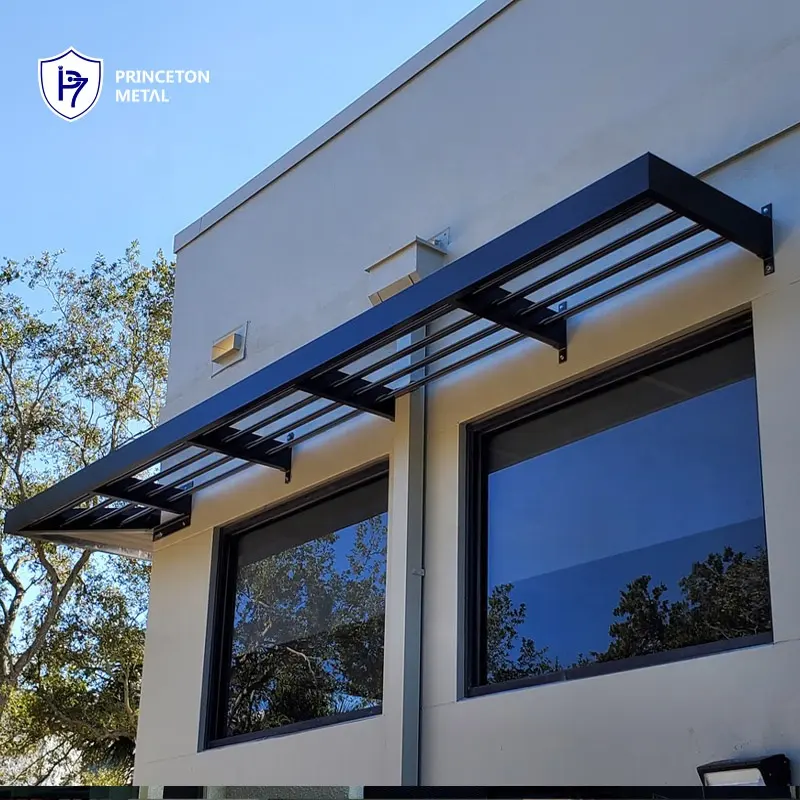 Sistema di progetto all'ingrosso della fabbrica schermo in metallo tenda da sole a baldacchino in alluminio per finestra del Garage del portico posteriore