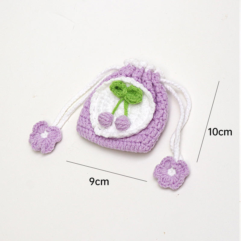 Sac pour écouteurs cerise